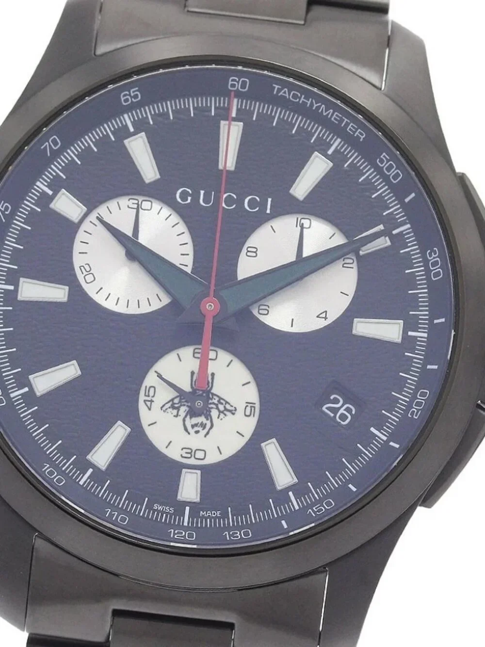 GUCCI G timeless 126.2/YA126268 Chronograph black Dial Quartz Men's Watch_973696